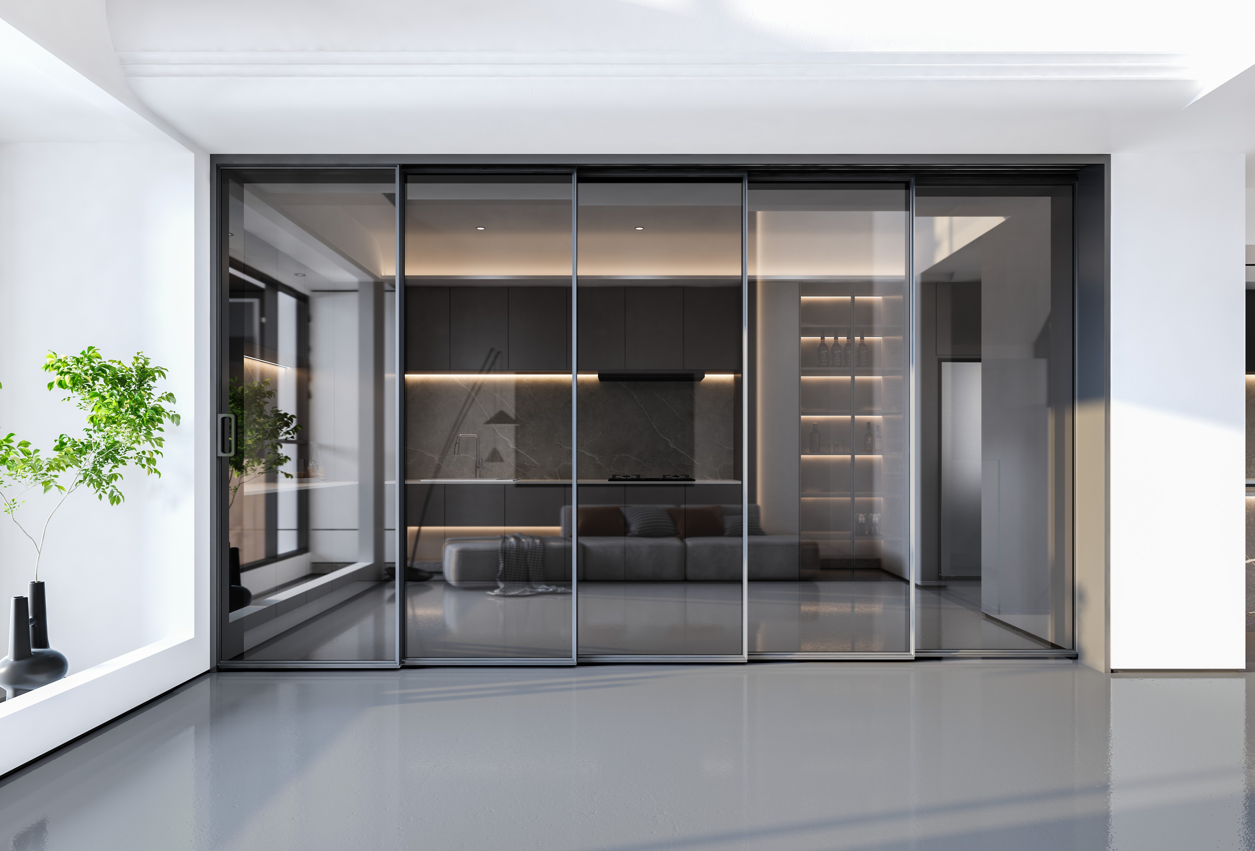 極窄聯(lián)動(dòng)推拉門